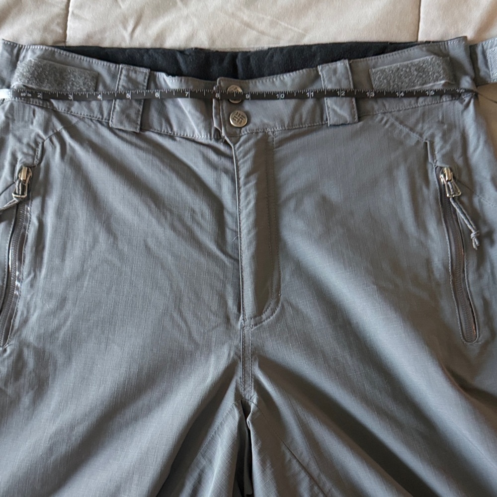 Gray Snow Pants with Zipper Pockets